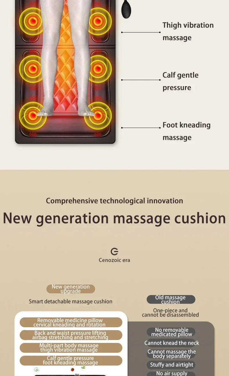 Multifunctional Massage Mattress Full Body Electric